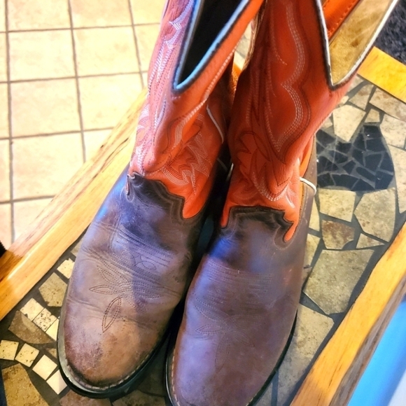 Tony Lama TLX Vintage Round Toe Cowboy Sz. 7D Boot - Picture 1 of 9